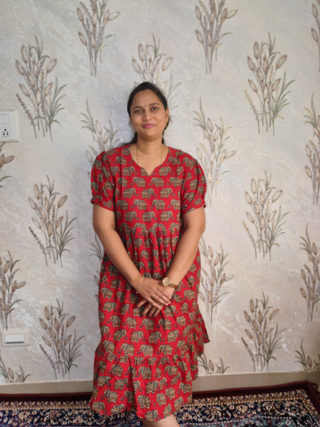 Red Kalamkari Cotton Long Frock – Elephant Print