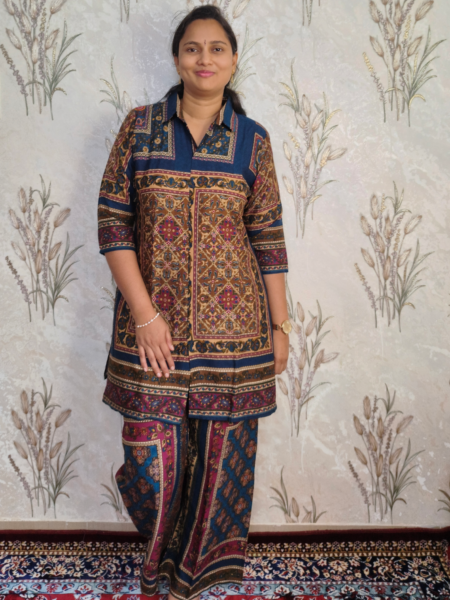 Multicolored Rayon Co-Ord Set